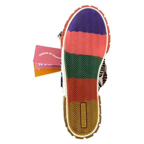 Farm Rio Bananatic Platform Mule Sneaker Bow Tie Size 7 New In Box - Picture 6 of 11